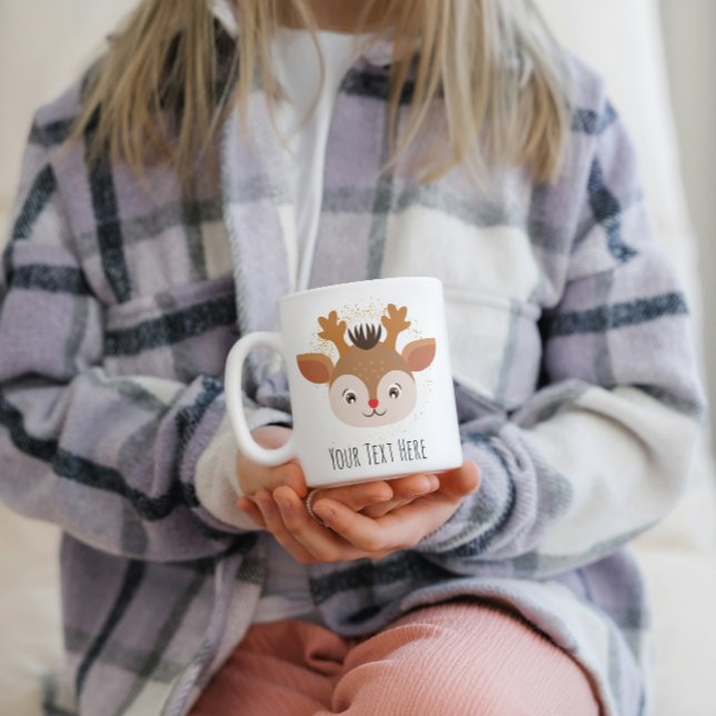 Customisable Cute Deer Personalised Christmas Mug (Creator Uploaded)