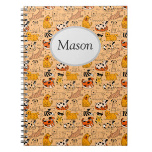 Customisable Cute Dogs Spiral Notebook