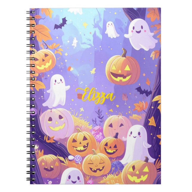 Customisable Cute Halloween  Notebook (Front)