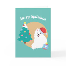 Customisable - Cute Japanese Spitz Dog Christmas
