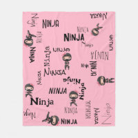 Customisable Cute Ninja Girls Pink  