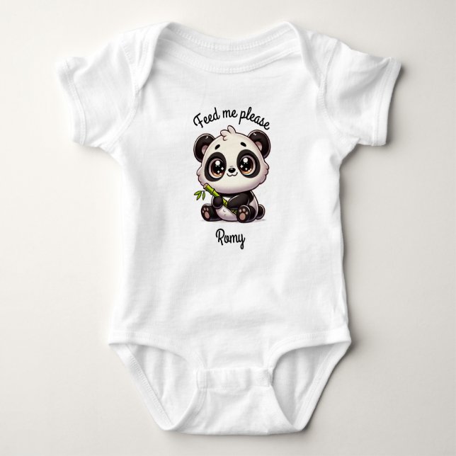 Customisable Cute Panda bodysuit (Front)