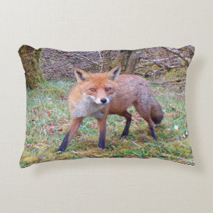 Customisable Cute Red Fox Woodland Wildlife Decorative Cushion
