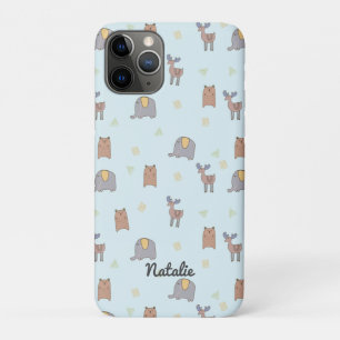 Customisable Cute Scandinavian Animals Pattern iPhone 11 Pro Case
