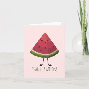 Customisable Cute Smiling Watermelon Thank You Card