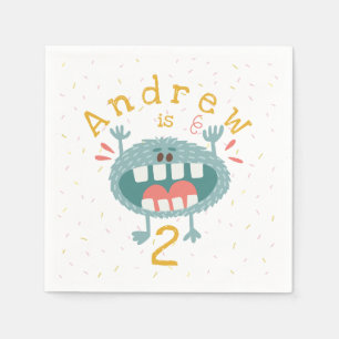 Customisable Cute Teal Monster Napkin