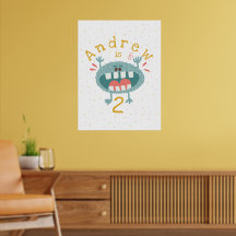 Customisable Cute Teal Monster
