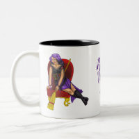 Customisable Cute Witch, purple, black, red & gold