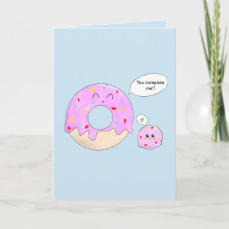 Customisable cute you make me complete doughnut pu card
