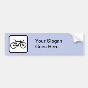 Customisable Cyclist Logo Bumper Sticker