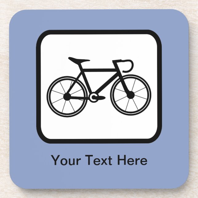 Customisable Cyclist Logo Coaster (Front)