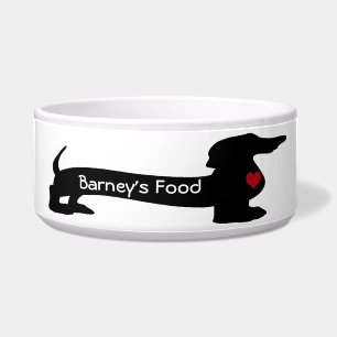 Customisable Dachshund Dog Pet Bowl
