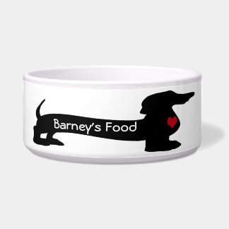 Customisable Dachshund Dog Pet Bowl