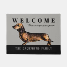 Customisable Dachshund Doormat