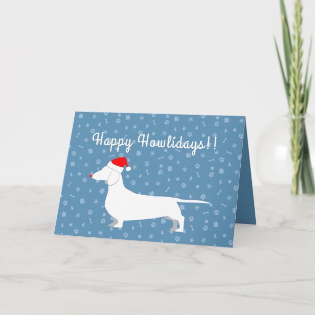 Customisable Dachshund Holiday Card (Front)
