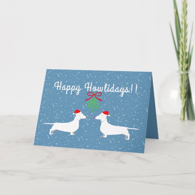 Customisable Dachshund Holiday Card (Front)