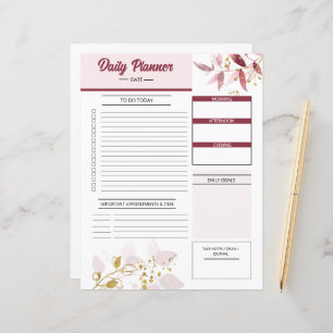 Customisable Daily Planner Template