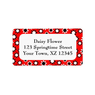 Customisable Daisies Label