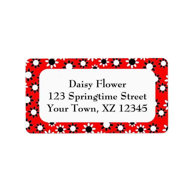 Customisable Daisies Label (Front)