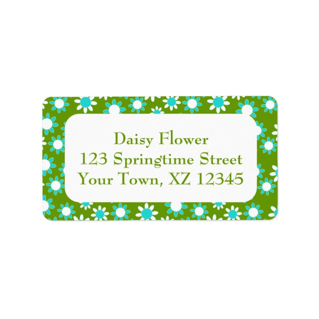 Customisable Daisies Label (Front)