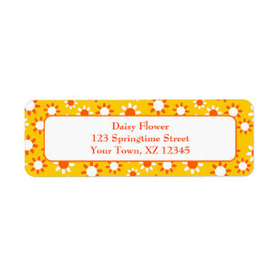 Customisable Daisies Return Address Label