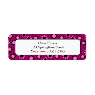 Customisable Daisies Return Address Label