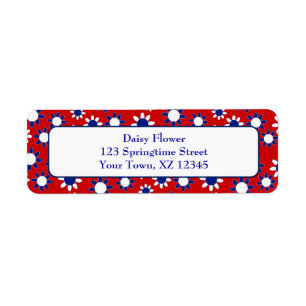 Customisable Daisies Return Address Label