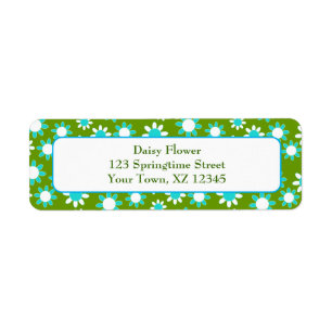 Customisable Daisies Return Address Label