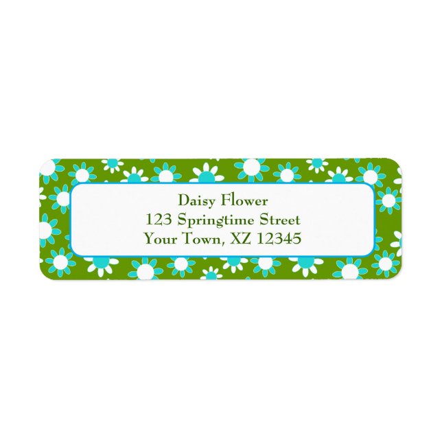 Customisable Daisies Return Address Label (Front)