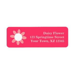 Customisable Daisy Return Address Label