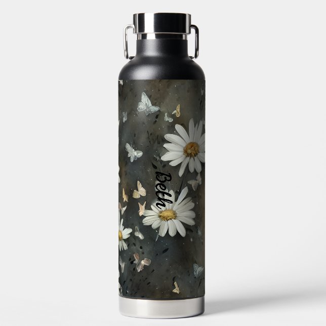 Customisable Daisy Stainless Steel Water Bottle (Front)