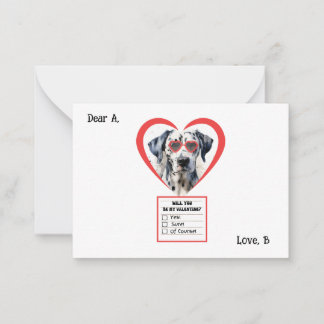 Customisable Dalmatian Dog Valentine Card