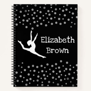 Customisable Dancer Black and Silver Notebook