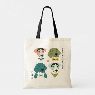 Customisable Dapper Beagle & Larbador Dogs Tote Bag