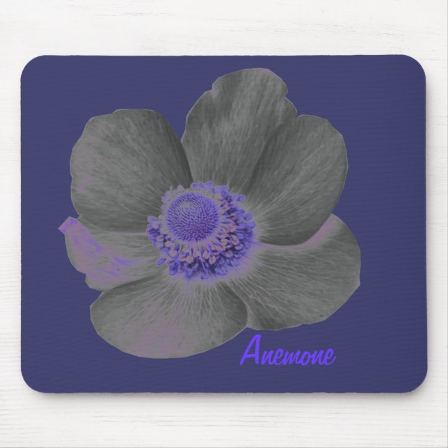 Customisable Dark Dreams Anemone Flower Mousepad (Front)