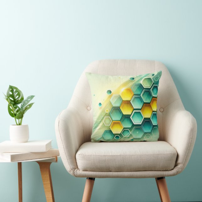 Customisable Decorative Pillow | Honeycomb Pattern (Chair)