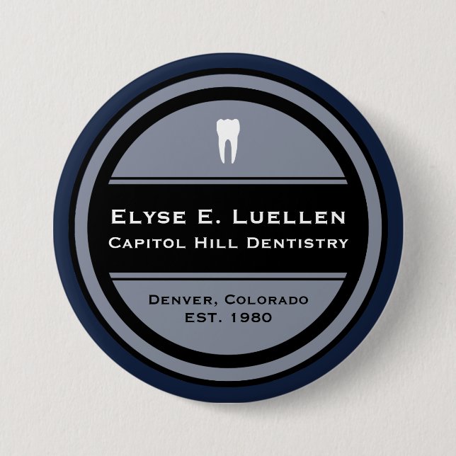 Customisable Dentistry Circle 7.5 Cm Round Badge (Front)