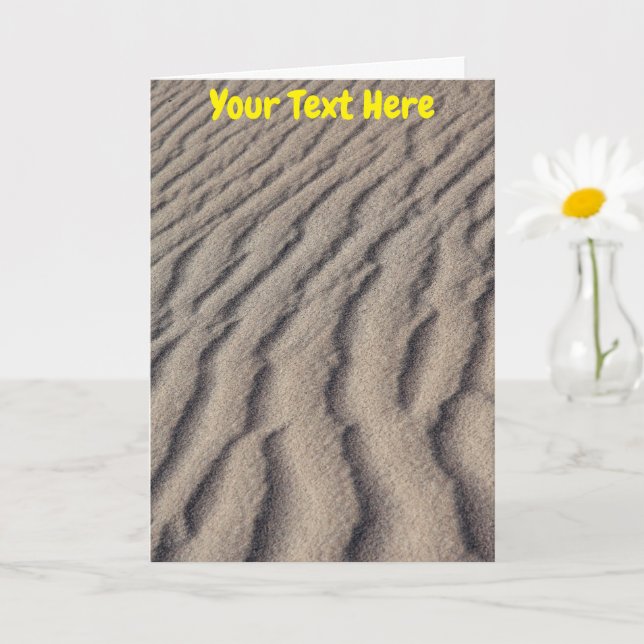 Customisable desert sand ripples card (Small Plant)