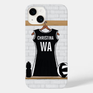 Customisable design netball black and white Case-Mate iPhone 14 case