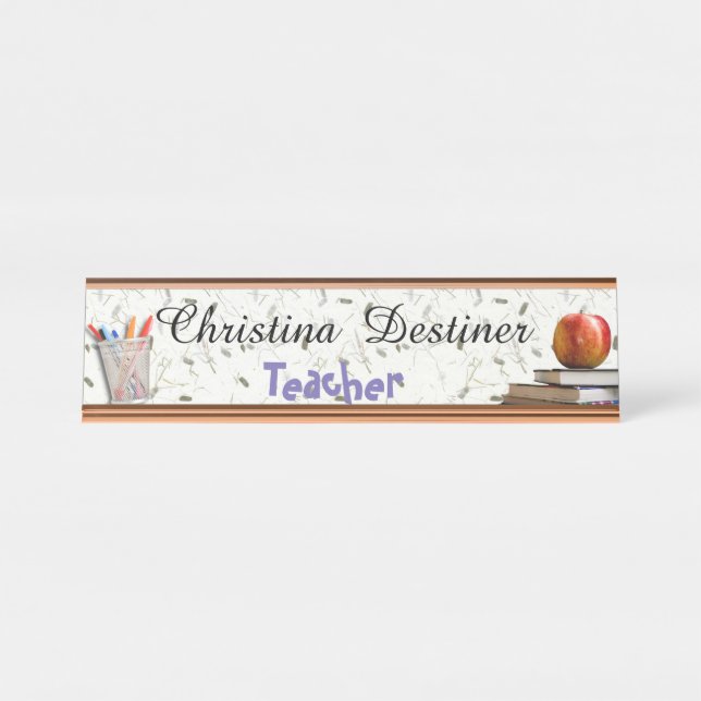 Customisable Desk Name Plate (Front)