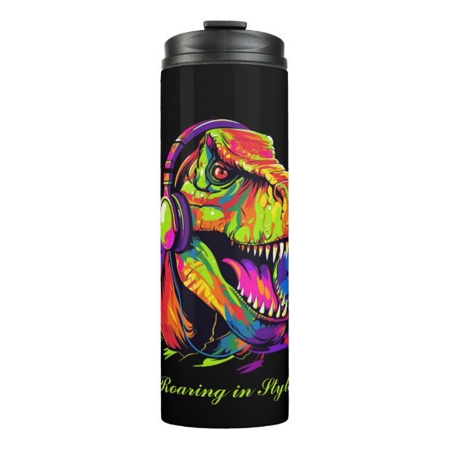 Customisable Dino Vibes Thermal Tumbler  (Front)