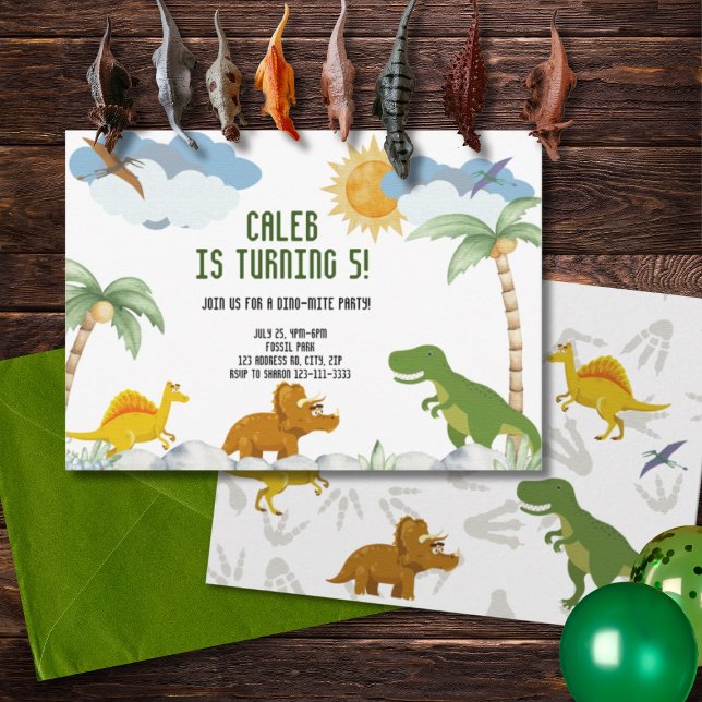 Customisable Dinosaur T-Rex Birthday  Invitation (Creator Uploaded)