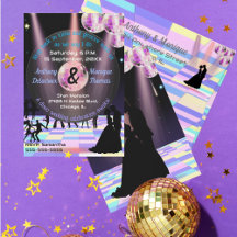Customisable Disco Wedding Invitation