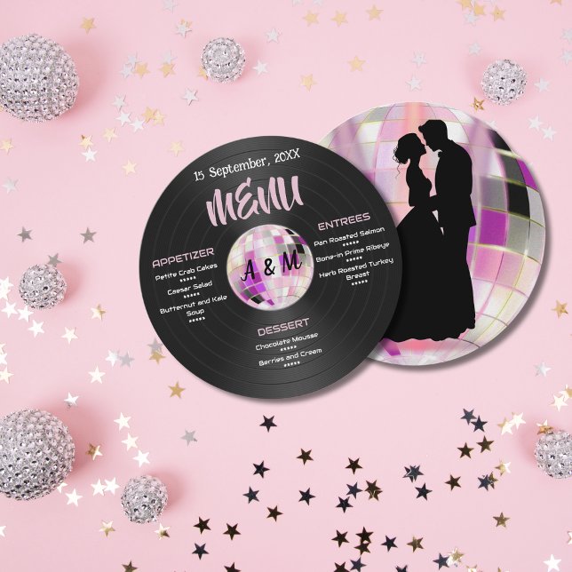 Customisable Disco Wedding Menu (Creator Uploaded)