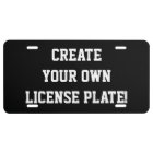 Customisable DIY Aluminium License Plates