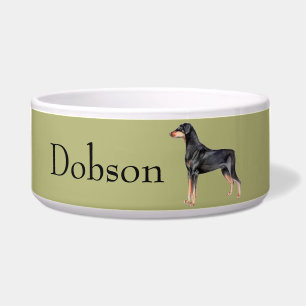 Customisable Doberman Pinscher Dog Bowl