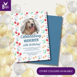 Customisable Dog Birthday Party Invitation