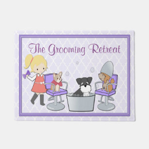 Customisable Dog Groomer Pet Salon Door Mat