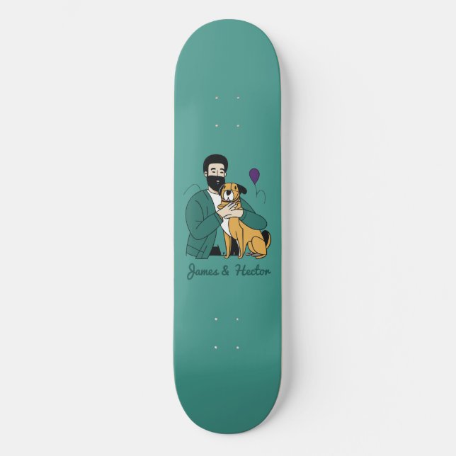 Customisable Dog Lover Skateboard (Front)