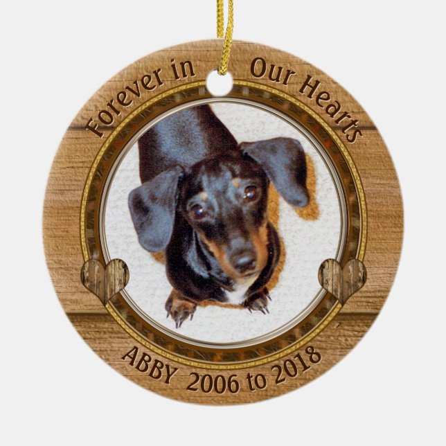 Customisable Dog Memorial Christmas Tree Ornaments (Front)